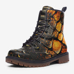 Leather Boots Dragon Skin Pattern