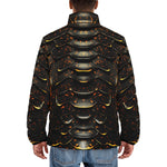Down-Padded Puffer Jacket Dragon Skin Pattern