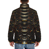 Down-Padded Puffer Jacket Dragon Skin Pattern