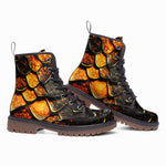 Leather Boots Dragon Skin Pattern