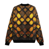 Bomber Jacket Golden Snake Skin Texture