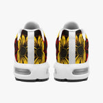 Air Cushion Sneakers Floral Red Yellow Drawings