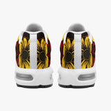 Air Cushion Sneakers Floral Red Yellow Drawings