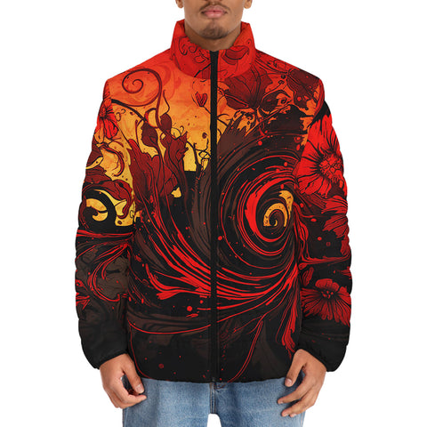 Down-Padded Puffer Jacket Khokhloma Art