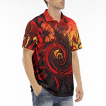 Men's Polo Shirt Khokhloma Art