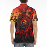 Men's Polo Shirt Khokhloma Art