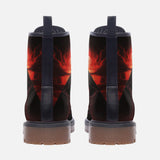 Leather Boots Mysterious Evil Pyramid with Red Eye