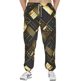 Men's Sweatpants Golden Geometric Abstract Pattern