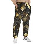 Men's Sweatpants Golden Geometric Abstract Pattern