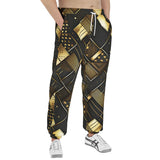 Men's Sweatpants Golden Geometric Abstract Pattern