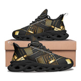 Sports Sneakers Golden Geometric Abstract Pattern