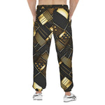 Men's Sweatpants Golden Geometric Abstract Pattern