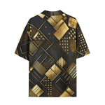 Hawaiian Shirt Golden Geometric Abstract Pattern