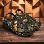 Classic Clogs Golden Geometric Abstract Pattern