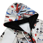 Men's Zip Up Hoodie Playing Cards Collage