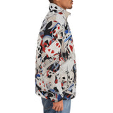 Down-Padded Puffer Jacket Playing Cards Collage