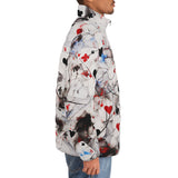 Down-Padded Puffer Jacket Playing Cards Abstraction