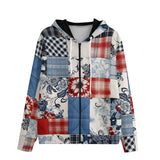 Men's Zip Up Hoodie Playing Cards Abstraction