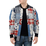 Bomber Jacket Cloth Patchwork