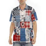 Men's Polo Shirt Cloth Patchwork