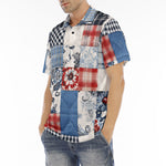 Men's Polo Shirt Cloth Patchwork