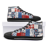 High-Top Canvas Shoes Cloth Patchwork