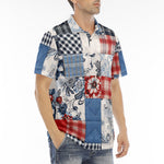 Men's Polo Shirt Cloth Patchwork