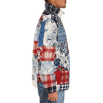 Down-Padded Puffer Jacket Cloth Patchwork