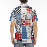 Men's Polo Shirt Cloth Patchwork