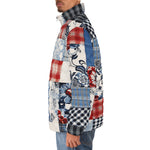 Down-Padded Puffer Jacket Cloth Patchwork
