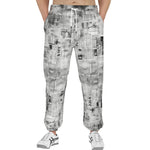 Men's Sweatpants Vintage Newspaper