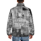 Down-Padded Puffer Jacket Vintage Newspaper