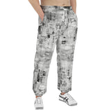 Men's Sweatpants Vintage Newspaper