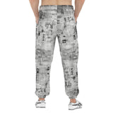 Men's Sweatpants Vintage Newspaper