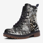 Leather Boots Leopard on Splatters