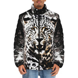 Down-Padded Puffer Jacket Leopard on Splatters