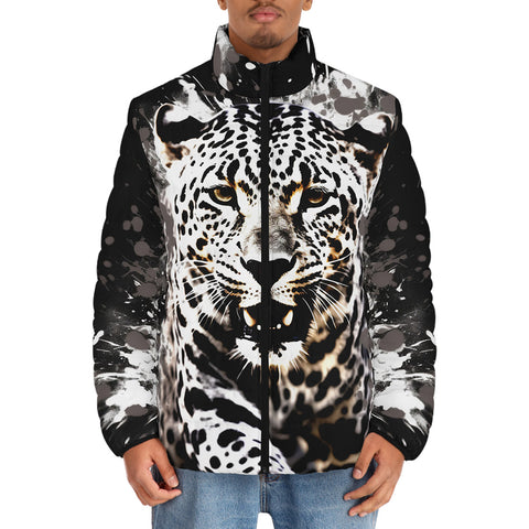 Down-Padded Puffer Jacket Leopard on Splatters