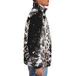 Down-Padded Puffer Jacket Leopard on Splatters