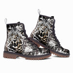 Leather Boots Leopard on Splatters