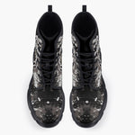 Casual Leather Chunky Boots Leopard on Splatters