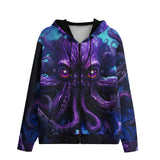 Men's Zip Up Hoodie Space Octopus