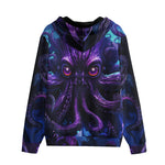 Men's Zip Up Hoodie Space Octopus