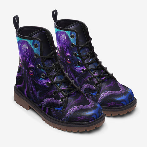 Leather Boots Space Octopus