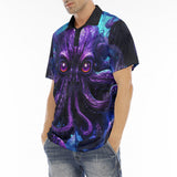 Men's Polo Shirt Space Octopus