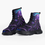 Casual Leather Chunky Boots Space Octopus