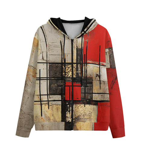 Men's Zip Up Hoodie Modern Art Abstraction