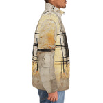 Down-Padded Puffer Jacket Modern Art Abstraction