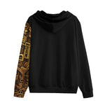 Men's Zip Up Hoodie Aztec Art with Golden Sun