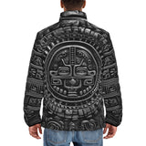 Down-Padded Puffer Jacket Golden Ancient Aztec Art