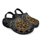 Classic Clogs Golden Ancient Aztec Art